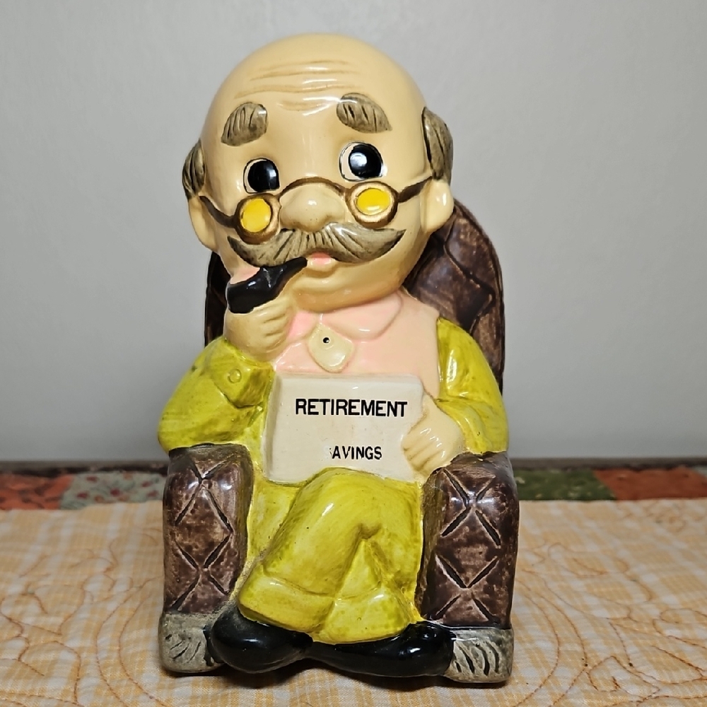 Ceramic Retirement Savings Figurine